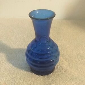 Cobalt Blue Beehive Shaped Bud Vase